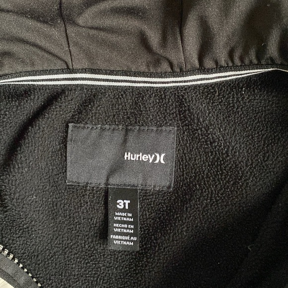 Hurley Logo Black Zip-Up Hoodie Size 3T - Picture 5 of 10